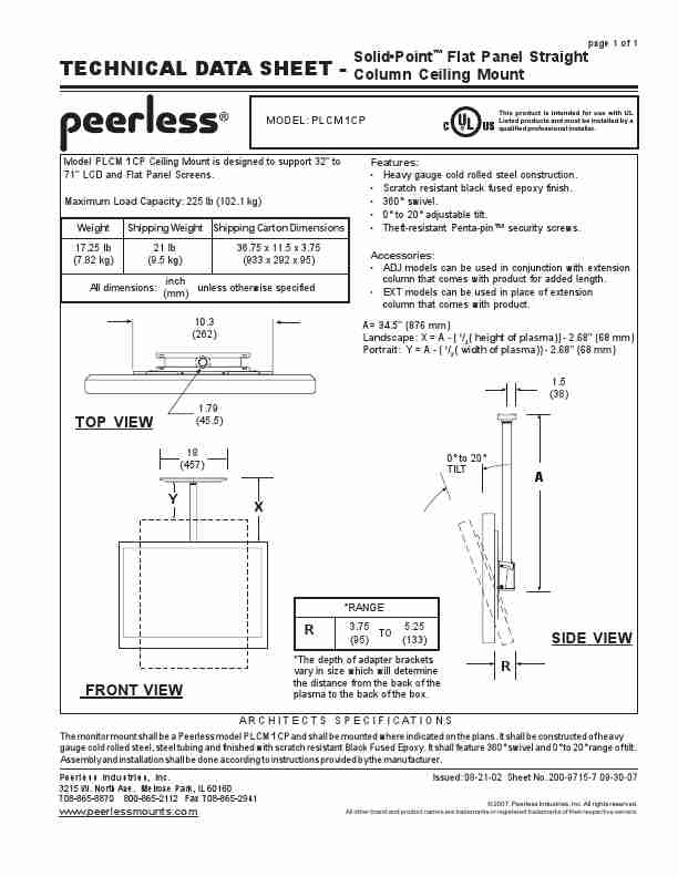 Peerless Industries TV Mount PLCM1CP-page_pdf